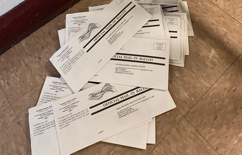 Stacks of mail-in ballots left at Paterson apartment buildings